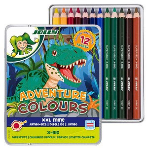 JOLLY X-BIG Adventure Colours Buntstifte farbsortiert, 12 St.