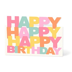 LUMA Geburtstagskarte Happy Birthday LU GKO 06 bunt, 1 St.