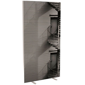 PAPERFLOW Trennwand easyScreen Black & White, 62321 bunt 94,0 x 173,4 cm, 1 St.