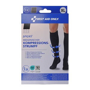4027521537354 - Kompressionsstrümpfe geschlossene Spitze SPORT schwarz Größe XL 4027521537354 FIRST AID ONLY