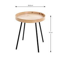HAKU Möbel Beistelltisch Holz eiche 40,0 x 40,0 x 45,0 cm >> büroshop24