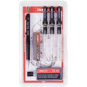 Aristo Tuschefüller mg1 College 3er-Set 6-teilig, Stärken 0.25 0.35 0.5mm 9003182643080 Aristo
