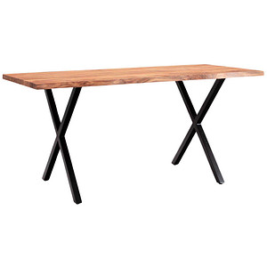 4251757721625 - WOHNLING Schreibtisch akazie rechteckig X-Fuß-Gestell schwarz 1600 x 800 cm 4251757721625 - WOHNLING Schreibtisch akazie rechteckig X-Fuß-Gestell schwarz 1600 x 800 cm