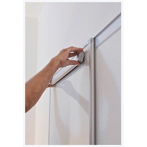 FRANKEN Flipchart-Halter magnetisch silber für alle magnetischen Oberflächen