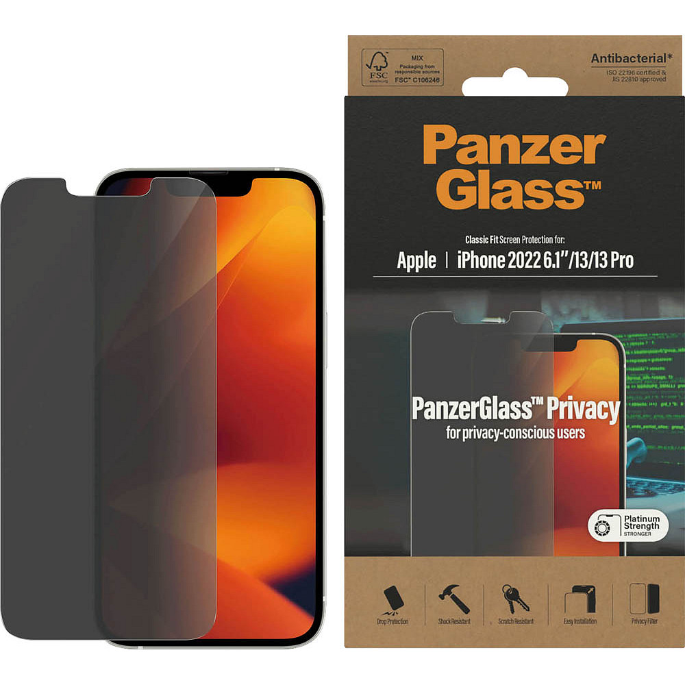 PanzerGlass™ Display-Blickschutzglas für Apple iPhone 13 iPhone 13 Pro iPhone 14