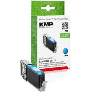KMP C91  cyan Druckerpatrone kompatibel zu Canon CLI-551 XL C