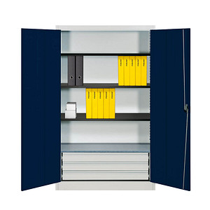 4250633324875 - Sicherheitsschrank entero BFZ5 - 12 7035 5003 Stahl abschließbar 6 OH 120 x 195 x 50 cm blau lichtgrau 4250633324875 Mauser