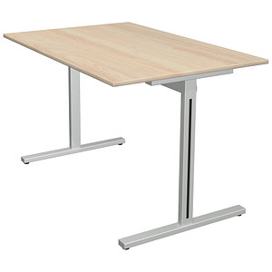 4044917442115 - Schreibtisch Form 1 11010450 65-130cm (H) 120x80cm (BxT) rechteckig ahorn   silber 4044917442115 Kerkmann 4044917442115 - Schreibtisch Form 1 11010450 65-130cm (H) 120x80cm (BxT) rechteckig ahorn   silber 4044917442115 Kerkmann