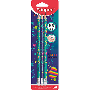 3154148518167 -  Bleistift PIXEL PARTY 851816 grün violett kA HB 3154148518167 maped 6 Stück