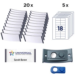 badgepoint GmbH badgepoint Namensschild polar POL30MA02-20DR 70x30mm an 20St. 4260320190348 badgepoint GmbH 20 Stück