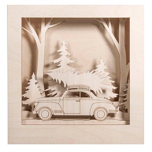 Holzbausatz 3D-Motivrahmen Auto