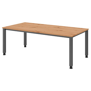 4032062311370 - HAMMERBACHER QS2E höhenverstellbarer Schreibtisch asteiche rechteckig 4-Fuß-Gestell grau 2000 x 1000 cm 4032062311370 - HAMMERBACHER QS2E höhenverstellbarer Schreibtisch asteiche rechteckig 4-Fuß-Gestell grau 2000 x 1000 cm