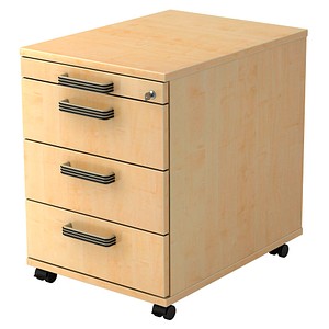 HAMMERBACHER Solid AC30 Rollcontainer ahorn 4 Auszüge 42,8 x 58,0 x 59,0 cm