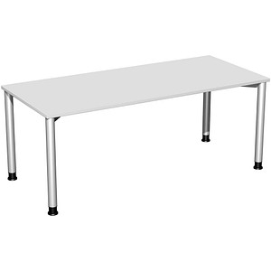4038933478982 - Speed Office Schreibtisch Rechteckig Hellgrau 1800 (B) x 800 (T) x 800 (H) mm MFC (Melaminbeschichtete Spanplatte)