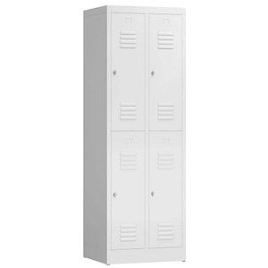 4061815856486 - Spind ClassiX signalweiß X-520227 4 Schließfächer 590 x 500 x 1800 cm  4061815856486 LÜLLMANN