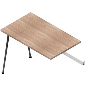 Quadrifoglio Anbautisch X3 ulme, weiß rechteckig 100,0 x 60,0 x 75,0 cm