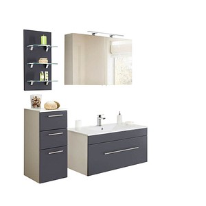 Badmöbel-Set VIVA anthrazit/weiß