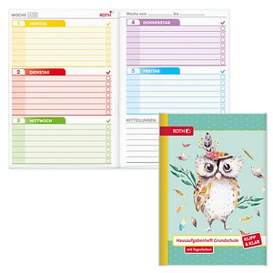 4028279490717 - Hausaufgabenheft 89495 Klipp & Klar Hausaufgaben   liniert A5 blau 4028279490717 Roth