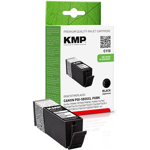 KMP C107BKXV  schwarz Druckerpatrone kompatibel zu Canon PGI-580XXL PGBK