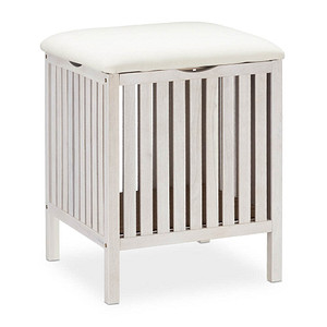 relaxdays Wäschetruhe weiß