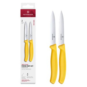 7613329191453 - 2 VICTORINOX Gemüsemesser Swiss Classic silber gelb Klinge 100 cm 7613329191453 - 2 VICTORINOX Gemüsemesser Swiss Classic silber gelb Klinge 100 cm