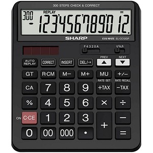 4974019153346 - EL-CC12GP Taschenrechner schwarz 4974019153346 Sharp