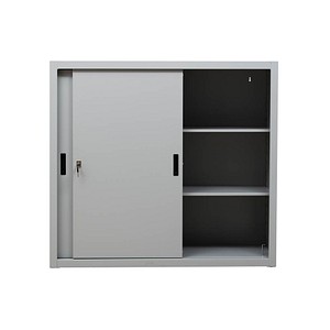 4260090173398 - Schiebetürenschrank 100277 lichtgrau 2 Fachböden 1200 x 450 x 1090 cm
