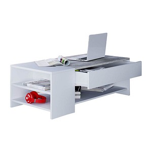 4051814377464 - Couchtisch Tindus 35cm (H) 100x50cm (BxT) rechteckig Betonoptik   weiß 4051814377464 VCM