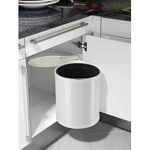 4007126355508 - Einbaumülleimer HAILO Compact-Box M Mülleimer weiß 15 Liter Stahlblech weiß Kunststoff Inneneimer Made in Germany