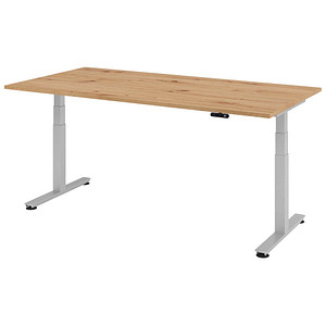 4032062193044 - HAMMERBACHER XDSM2E elektrisch höhenverstellbarer Schreibtisch asteiche rechteckig T-Fuß-Gestell silber 2000 x 1000 cm 4032062193044 - HAMMERBACHER XDSM2E elektrisch höhenverstellbarer Schreibtisch asteiche rechteckig T-Fuß-Gestell silber 2000 x 1000 cm