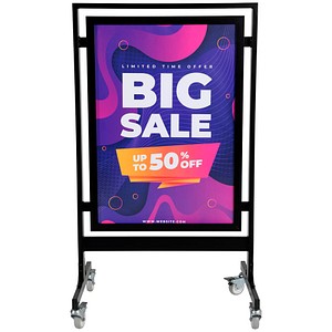 8698473984303 - Update Display Kundenstopper SQUARE Plakatformat DIN A1 HardLine-Klapprahmen mobiler Plakatständer schwarz