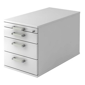 HAMMERBACHER Solid TC30 Rollcontainer weiß 4 Auszüge 42,8 x 80,0 x 51,2 cm