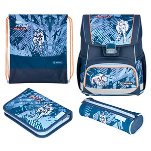 4008110397139 - Schulranzen-Set Loop Plus TechMech Kunstfaser grün 4008110397139 Herlitz
