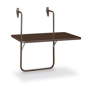 BEST Boy Balkonhängetisch rechteckig Kunststoff braun 60,0 x 40,0 x 5,0 cm, 1 St.