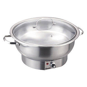 4015613390857 - Chafing Dish Speisenwärmer rund 38 Liter Warmhaltebehälter aus Chromnickelstahl mit elektronischer Beheizungs-Art Maße 405 x 330 x 220 mm