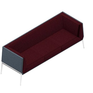 8056457075278 - 3-Sitzer Sofa Accord bordeaux grau weiß Stoff