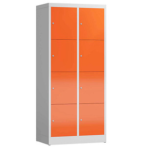 4061815857995 - Schließfachschrank ClassiX feuerrot lichtgrau X-523424 8 Schließfächer 800 x 500 x 1800 cm 4061815857995 LÜLLMANN