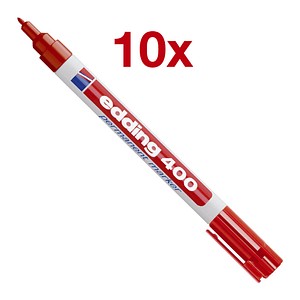 10 edding 400 Permanentmarker rot 1,0 mm