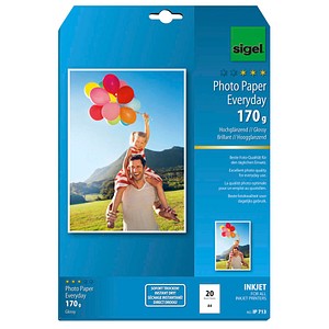 SIGEL Fotopapier IP713 DIN A4 hochglänzend 170 g/qm 20 Blatt