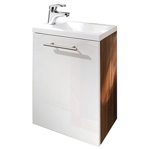 Waschtischunterschrank ALEXO weiß/walnuss