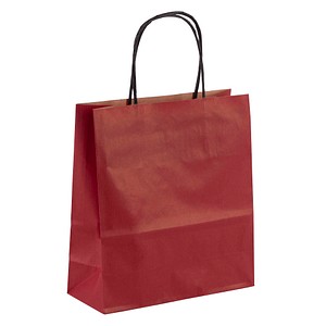 VP Papier-Tragetaschen Toptwist rot 19,0 x 21,0 cm, 50 St.