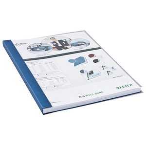 LEITZ Buchbindemappen blau Softcover für 71 - 105 Blatt DIN A4, 10 St.