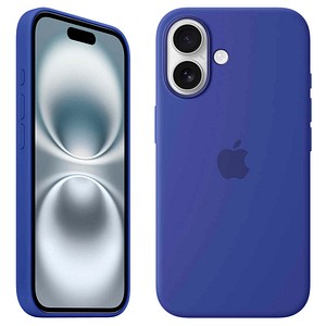 Image of Apple Silikon Case mit MagSafe Handy-Cover für Apple iPhone 16 ultramarin