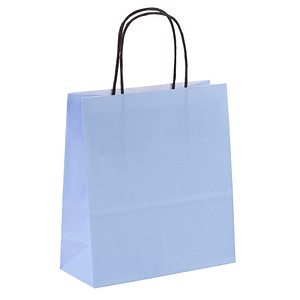 VP Papier-Tragetaschen Toptwist hellblau 19,0 x 21,0 cm, 50 St.