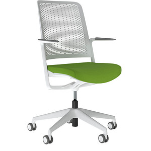 5901747586381 - Bürostuhl WITHME grün grau   hellgrau mit Armlehnen bis 110kg 5901747586381 Nowy Styl