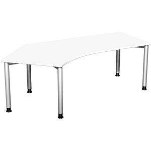 4038933482996 - Speed Office Schreibtisch Freiform Weiß 2166 (B) x 1130 (T) x 800 (H) mm MFC (Melaminbeschichtete Spanplatte)
