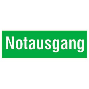 SafetyMarking® Hinweisaufkleber "Notausgang" rechteckig 30,0 x 10,5 cm