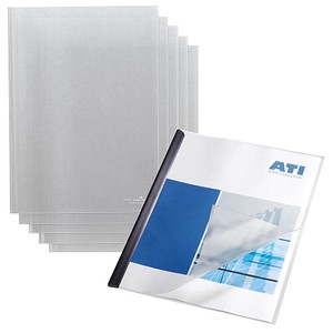 DURABLE Klemmschienenhüllen DIN A4 transparent genarbt 0,12 mm, 50 St.