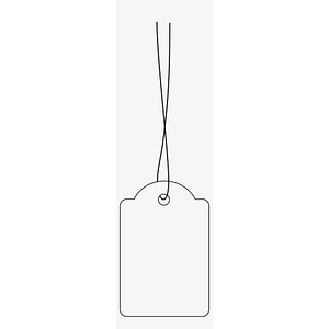 HERMA Hängeetiketten weiß 25,0 x 38,0 mm mit rotem Faden, 1.000 St.