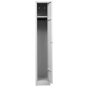4260090175484 - Spind 104755 Metall 1 Abteil mit 1 Fach abschließbar (Schloss separat erhältlich) 30x180cm (BxH) lichtgrau 4260090175484 Gü